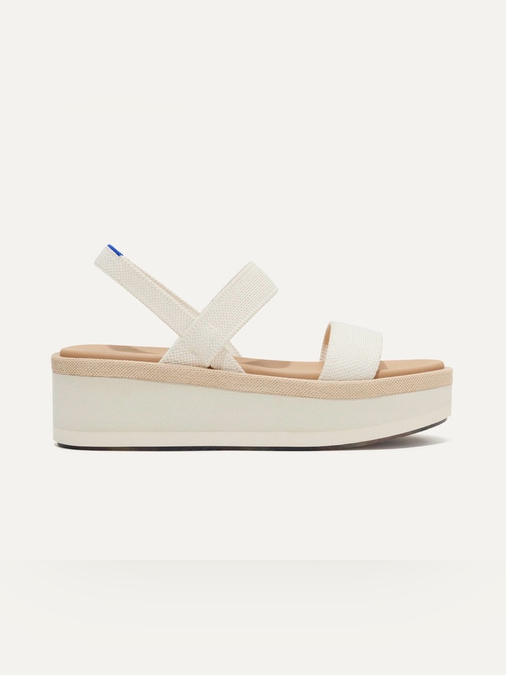 NIB Rothy’s Women's Cream Platform Slingback Sandals 8.5